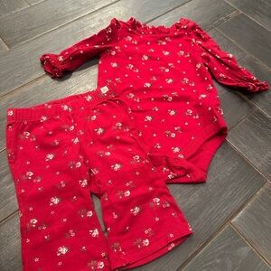 GAP Red Floral Kids Pajama Set
